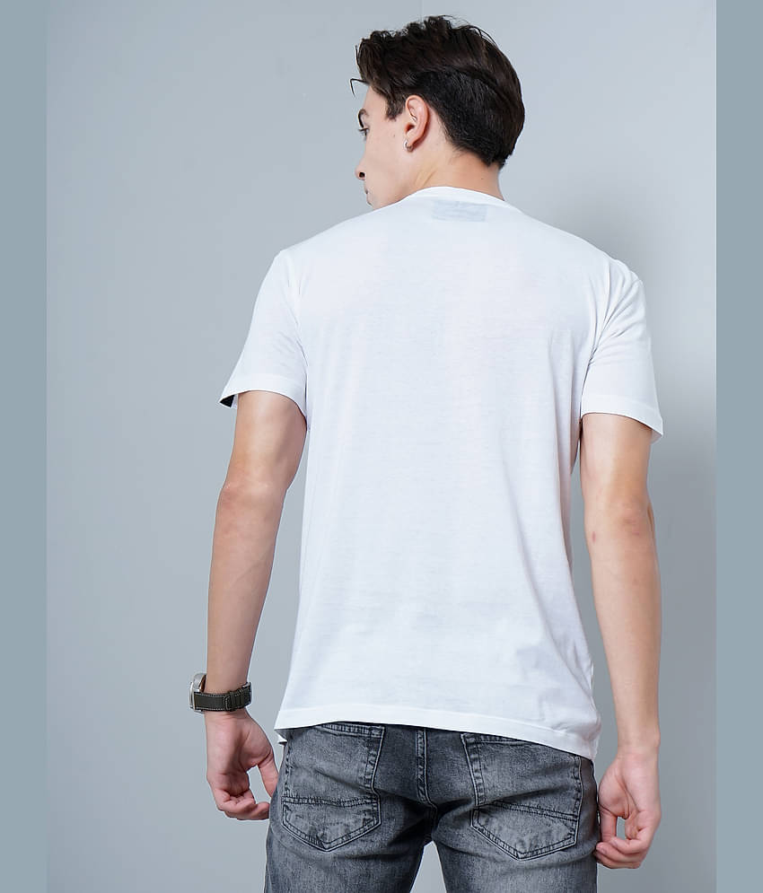 Paul Street Pack of 1 Cotton Blend Slim Fit Men's T-Shirt ( White )