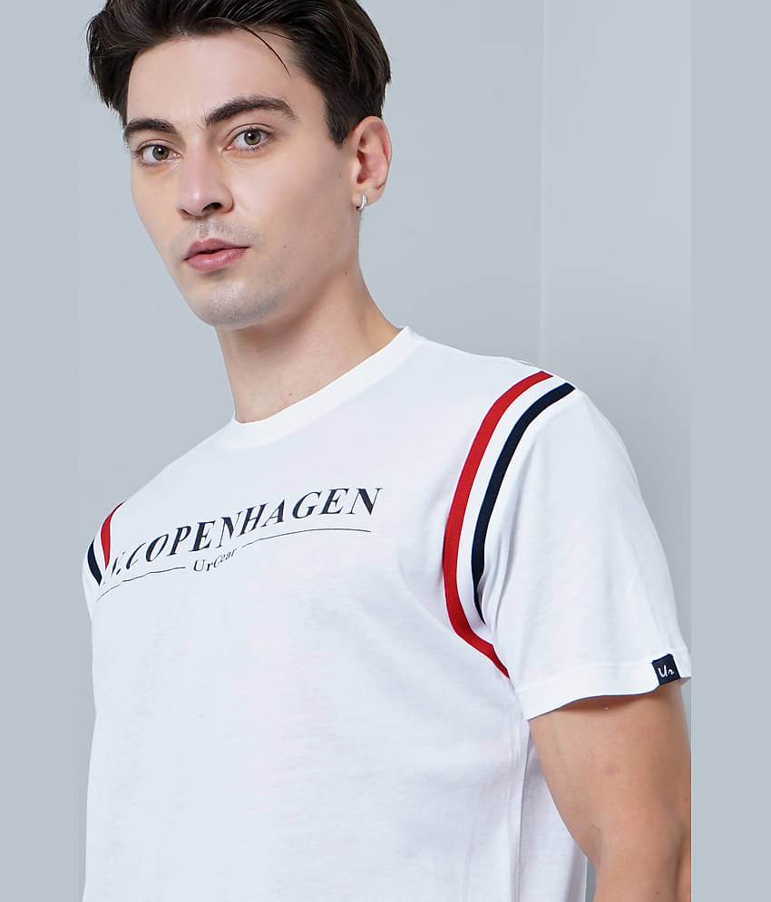 Paul Street Pack of 1 Cotton Blend Slim Fit Men's T-Shirt ( White )