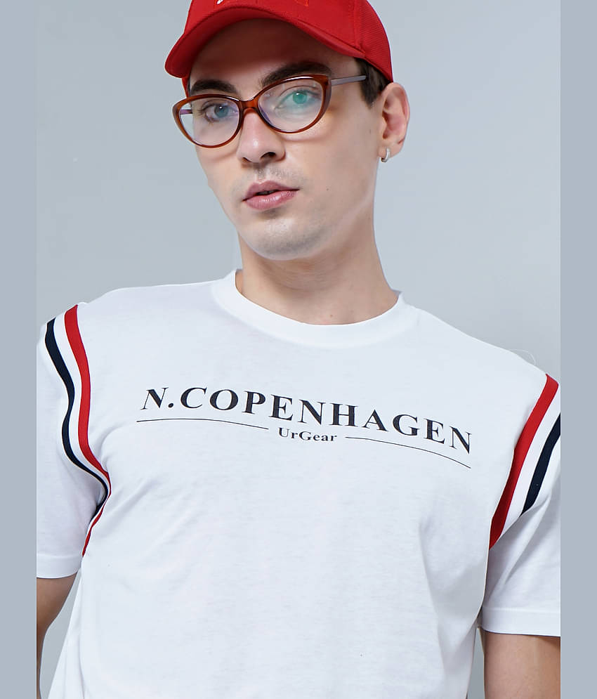 Paul Street Pack of 1 Cotton Blend Slim Fit Men's T-Shirt ( White )