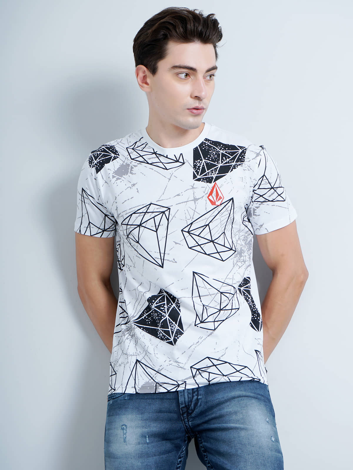 Paul Street Pack of 1 Cotton Slim Fit Men's T-Shirt ( White )