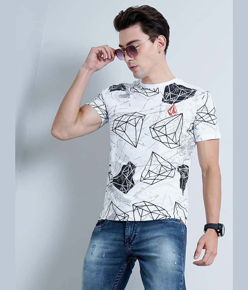 Paul Street Pack of 1 Cotton Slim Fit Men's T-Shirt ( White )