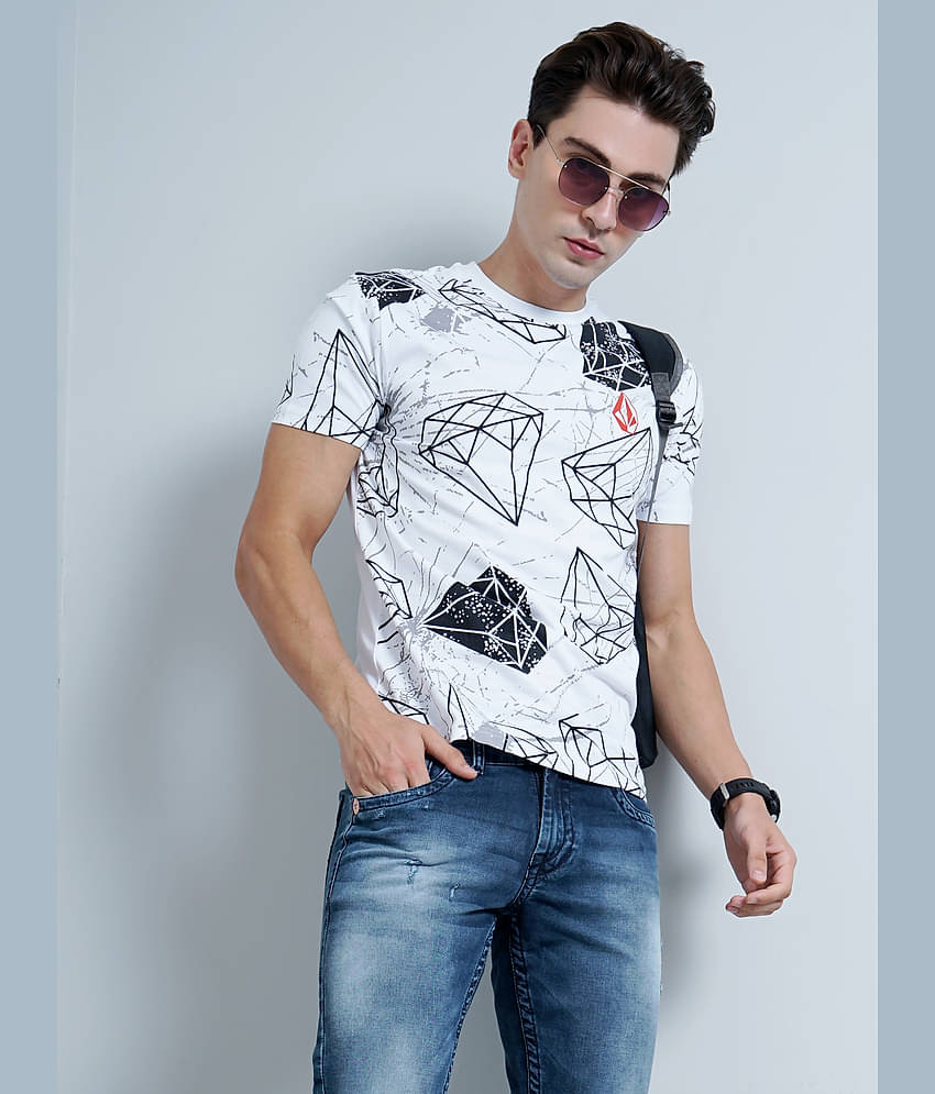 Paul Street Pack of 1 Cotton Slim Fit Men's T-Shirt ( White )