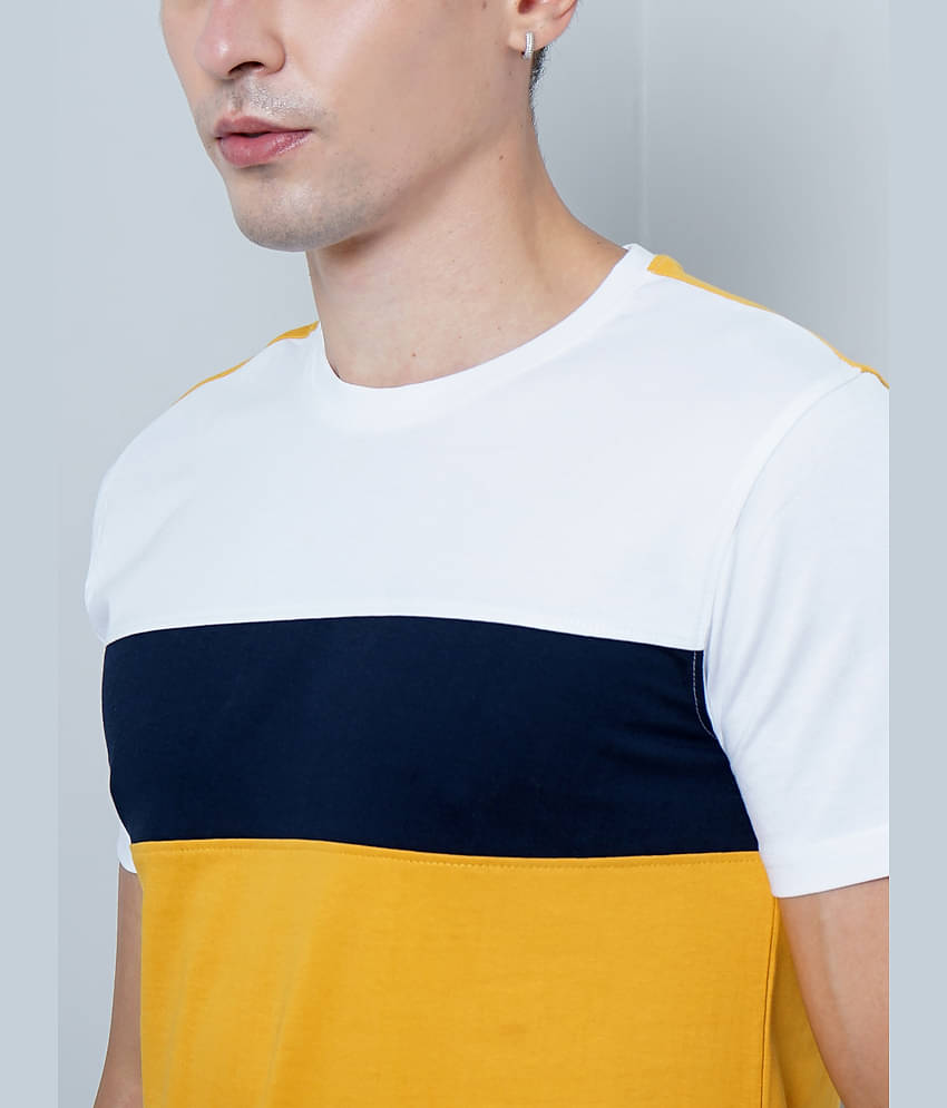 Paul Street Pack of 1 Cotton Blend Slim Fit Men's T-Shirt ( Yellow )