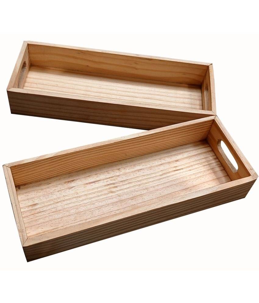 SWH - Brown Wooden Dinner Set ( Pack of 2 ) SWH - Brown Wooden Dinner Set ( Pack of 2 )