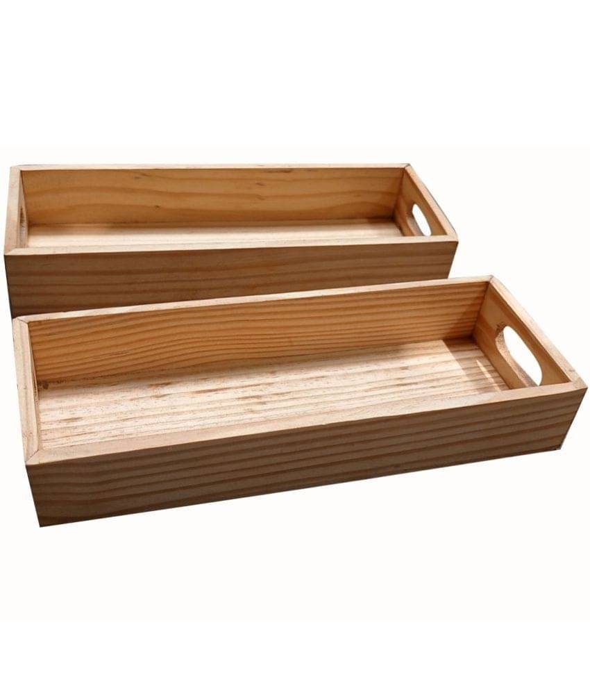     			SWH - Brown Wooden Dinner Set ( Pack of 1 )