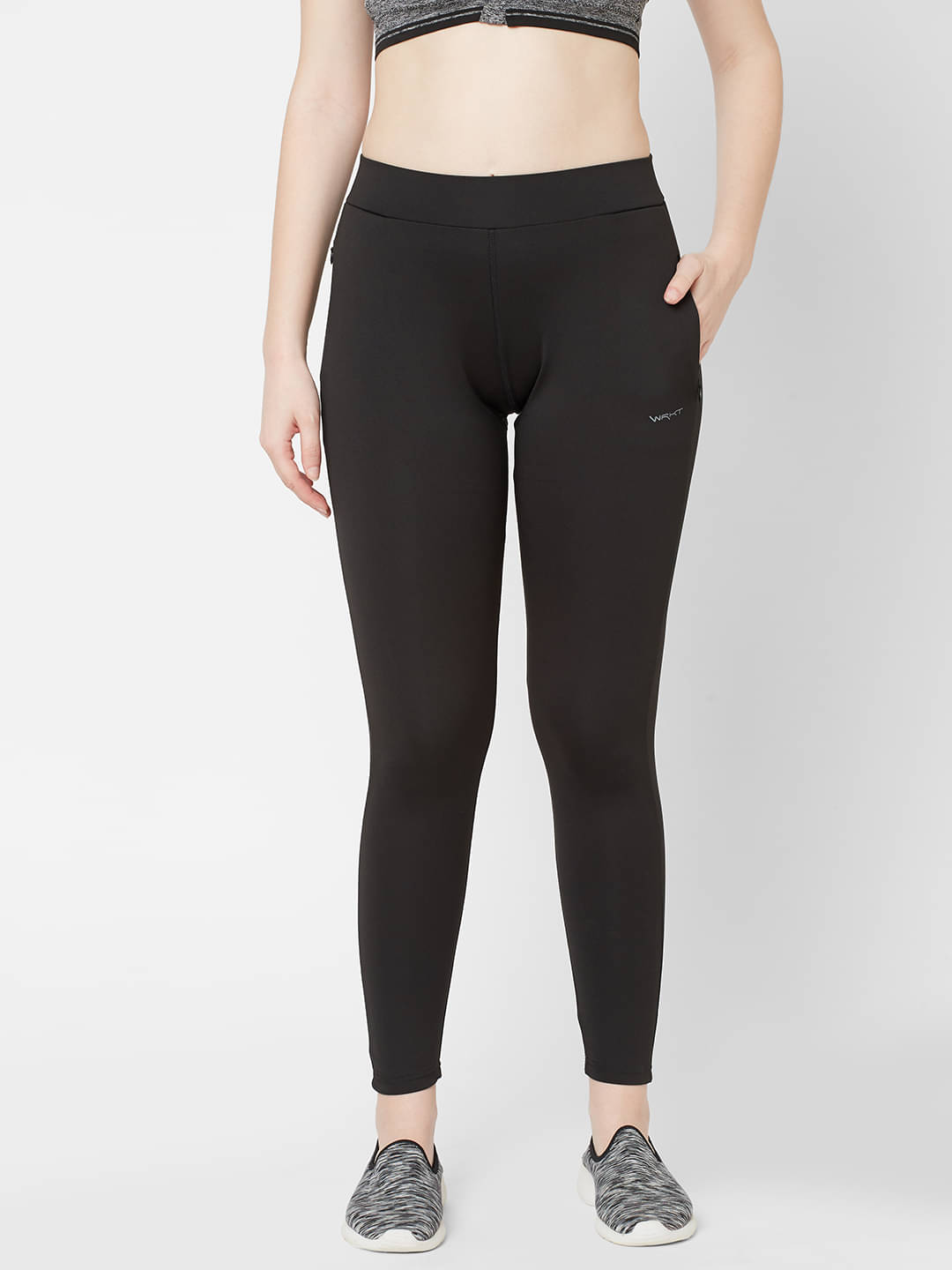     			Sweet Dreams - Black Polyester Slim Fit Women's Sports Tights ( Pack of 1 )