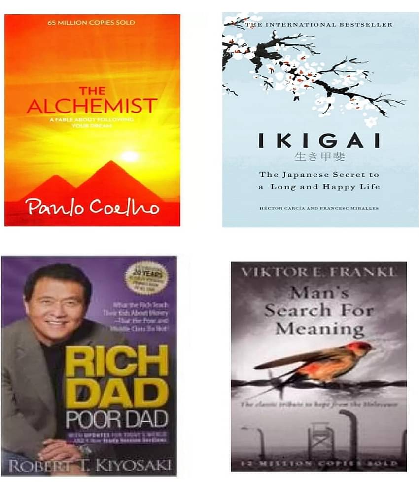 The Alchemist + Ikigai + Richdad +Men search