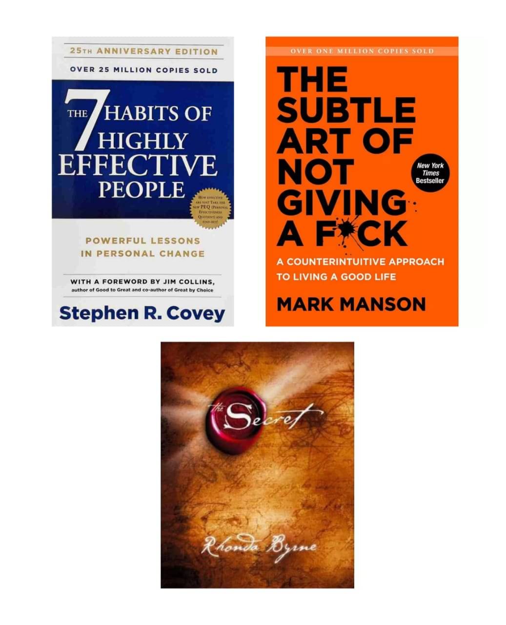     			7 habit + the subtle art + the secret