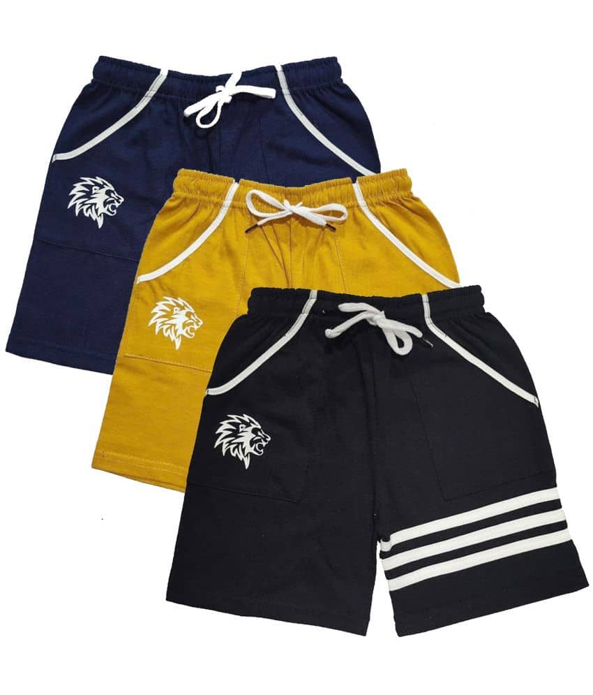 atlans Pack of 3 Cotton Blend Shorts For Boys ( Multi Color ) - Shorts | Buy online on ZillyBuy