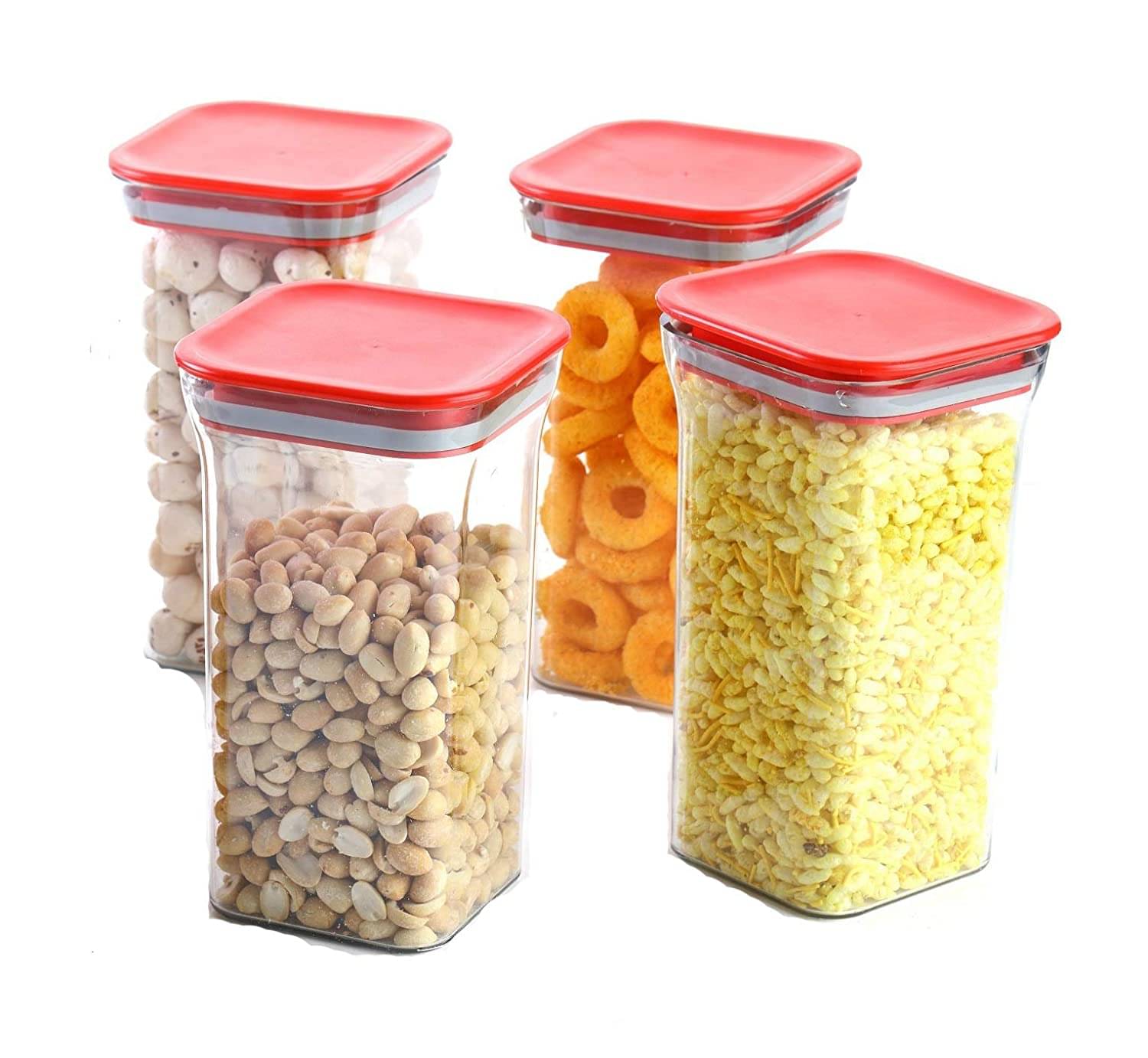 Analog kitchenware - Multicolor Polyproplene Food Container ( Pack of 4 ) Analog kitchenware - Multicolor Polyproplene Food Container ( Pack of 4 )