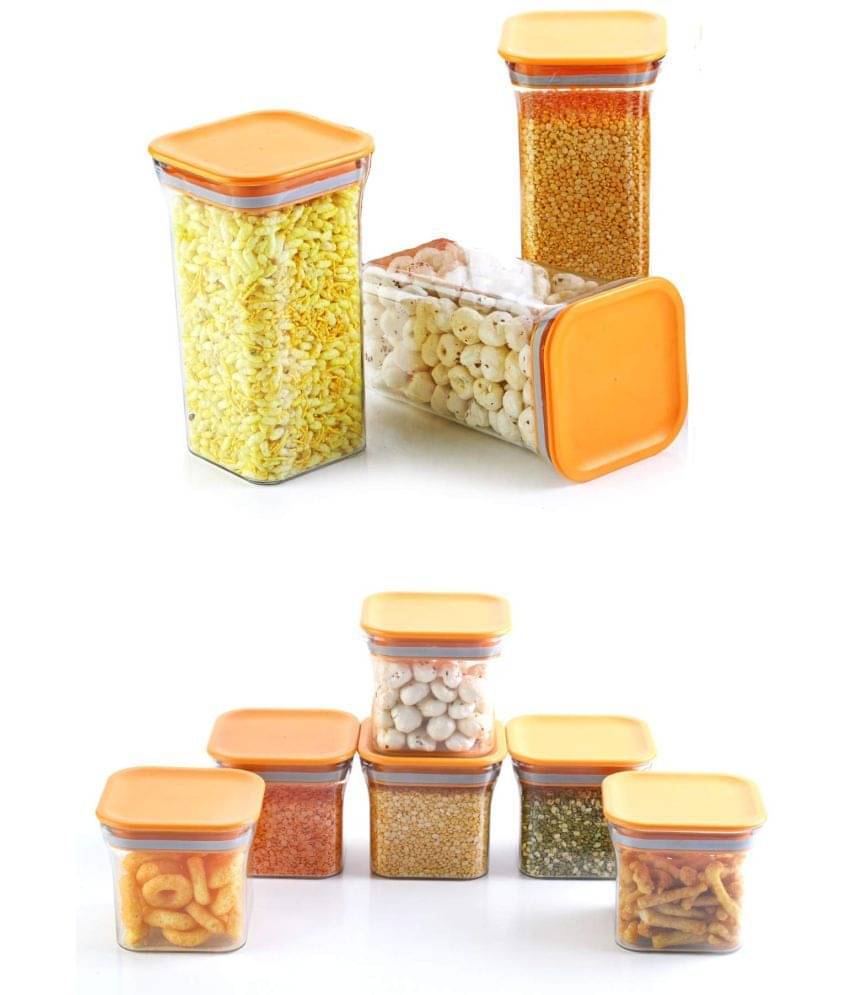 Analog kitchenware - Orange Polyproplene Food Container ( Pack of 9 ) Analog kitchenware - Orange Polyproplene Food Container ( Pack of 9 )