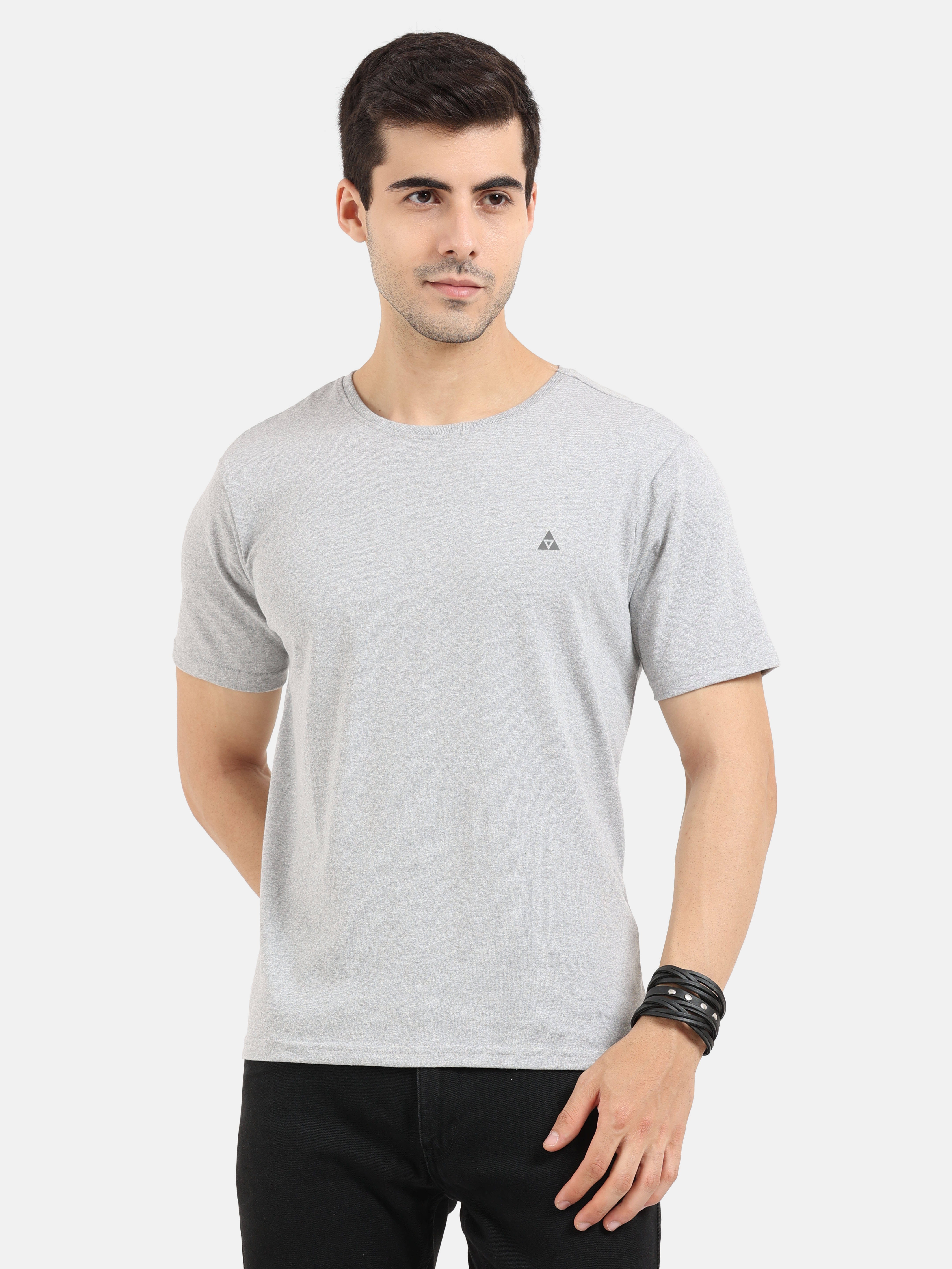 Ardeur Pack of 1 Cotton Regular Fit Men's T-Shirt ( Grey ) Ardeur Pack of 1 Cotton Regular Fit Men's T-Shirt ( Grey )