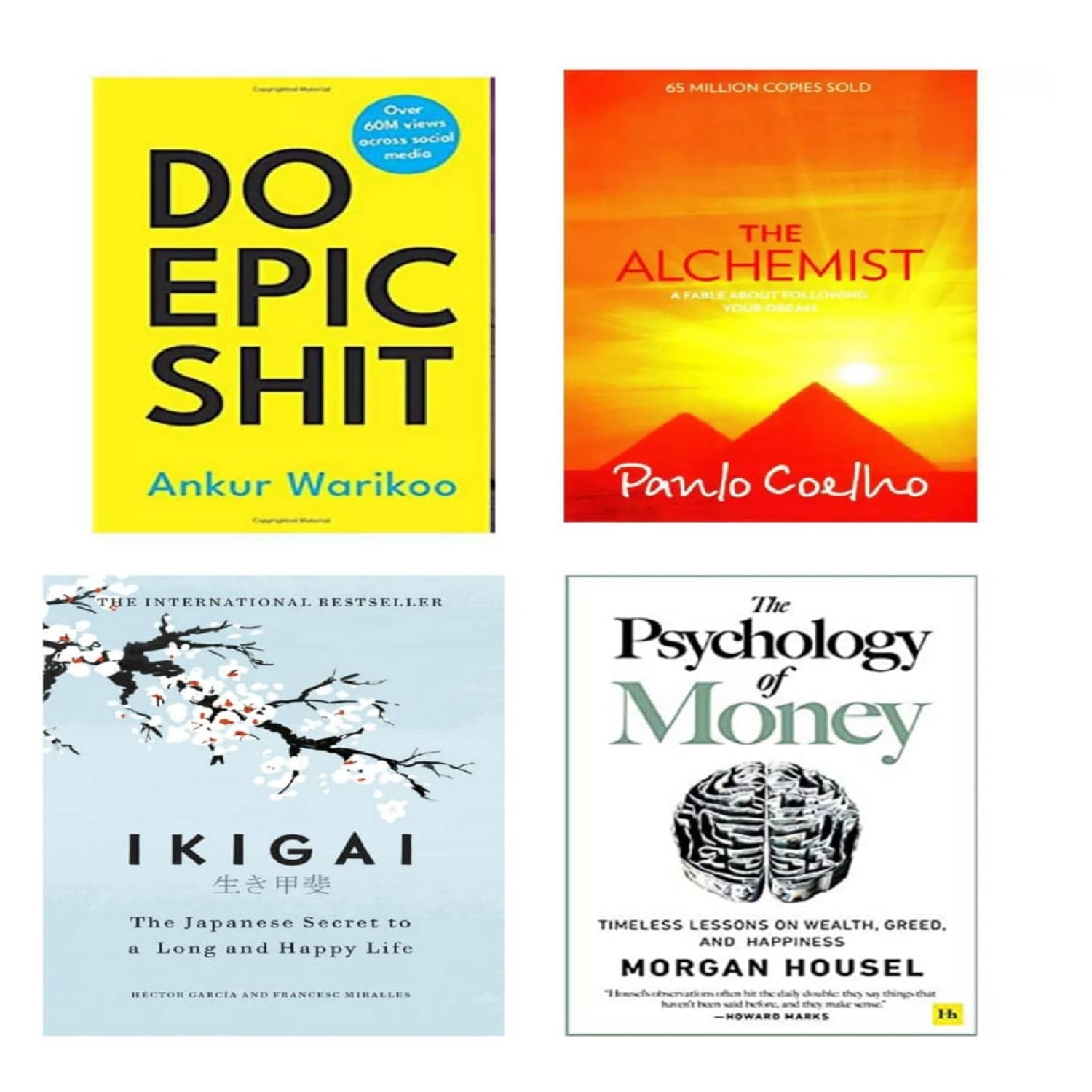 Do Epic Shit + The Alchemist + Psychology of Money + Ikigai - Paperback - Stationery | Buy online on ZillyBuy