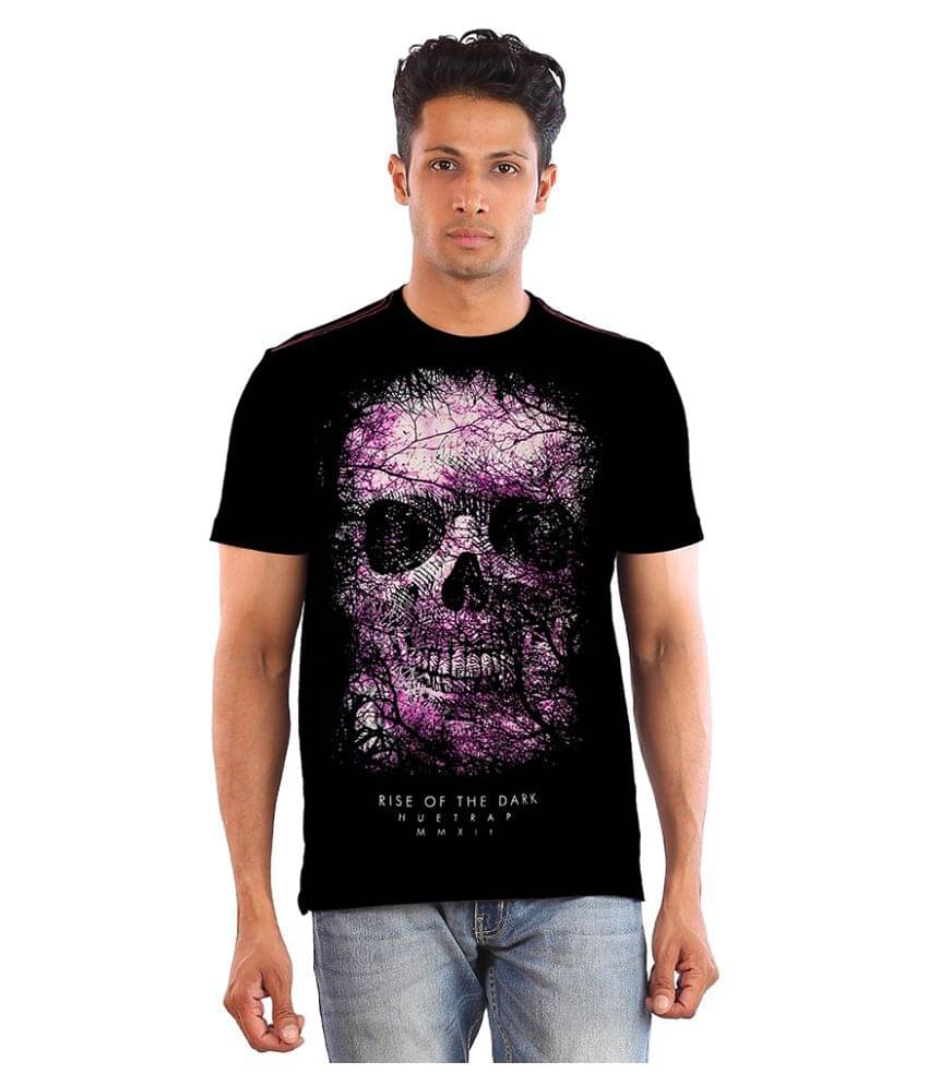     			Huetrap Pack of 1 Cotton Regular Fit Men's T-Shirt ( Black )