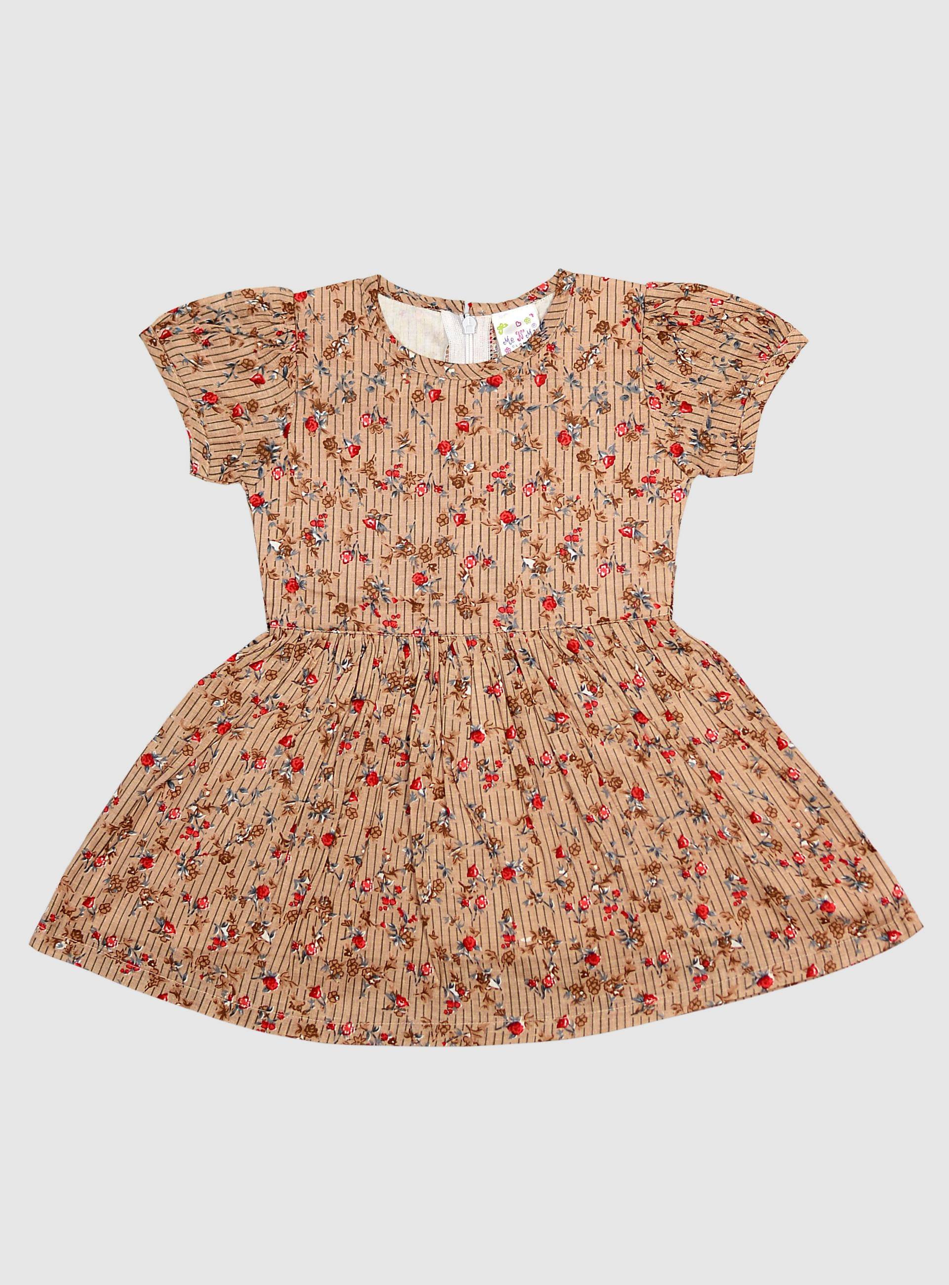     			Me N My CLOSET Pack of 1 Baby Girls Cotton Frock ( Multicolor )
