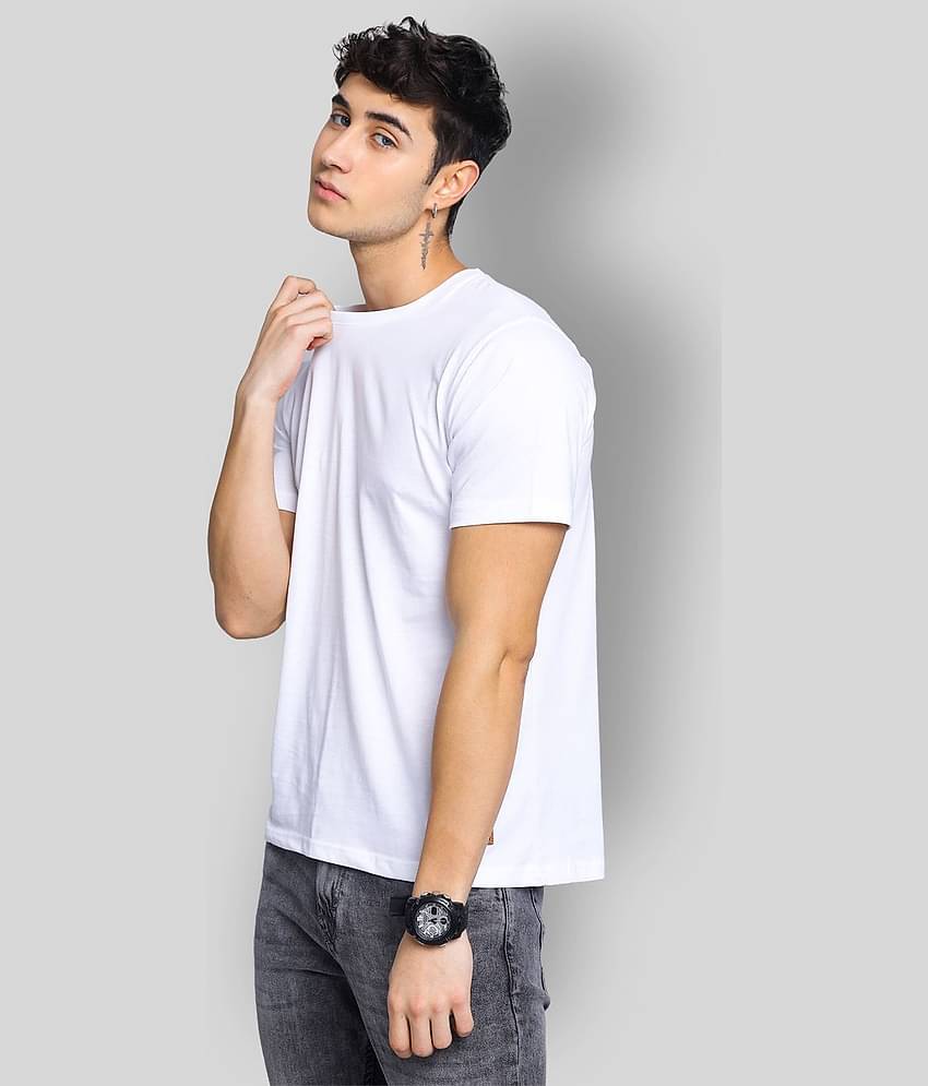 Paul Street Pack of 1 Cotton Blend Slim Fit Men's T-Shirt ( White )