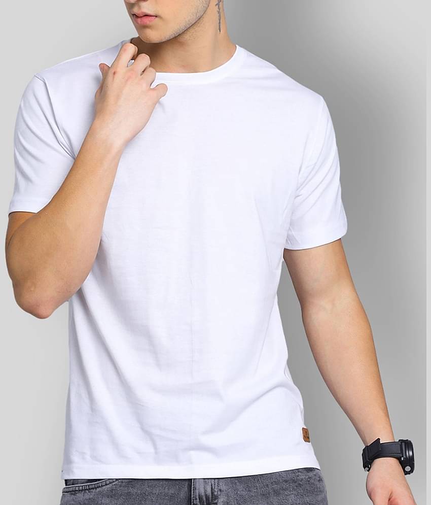 Paul Street Pack of 1 Cotton Blend Slim Fit Men's T-Shirt ( White )