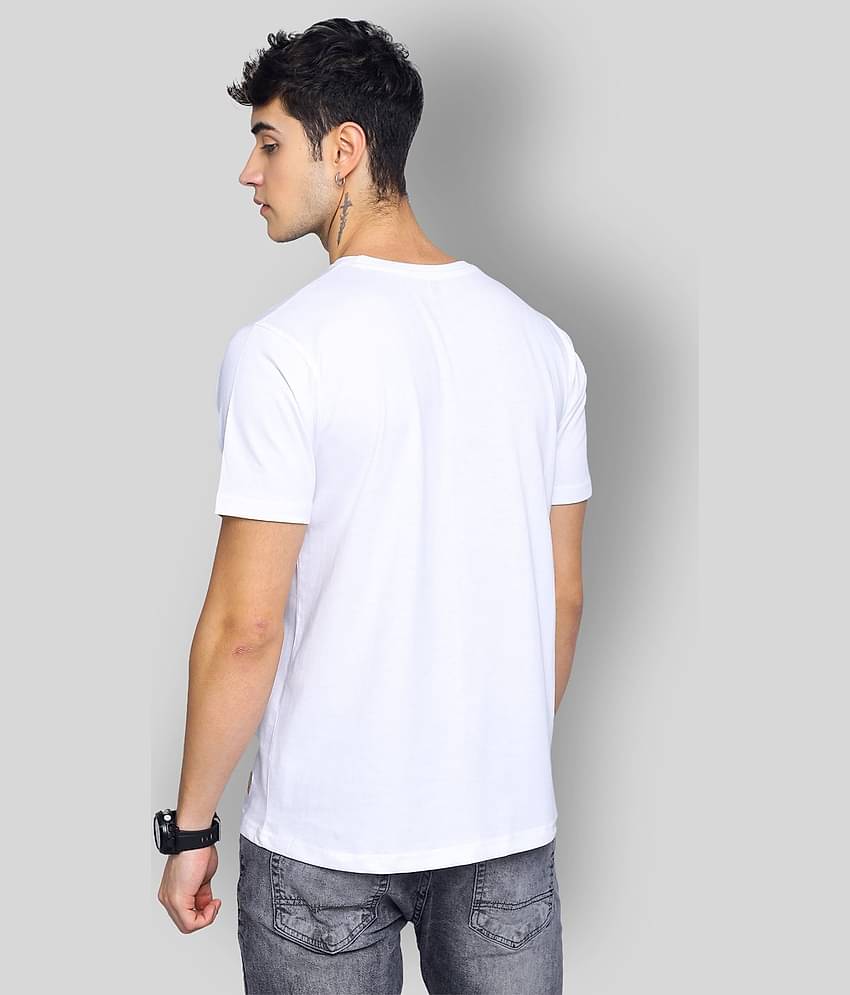 Paul Street Pack of 1 Cotton Blend Slim Fit Men's T-Shirt ( White )