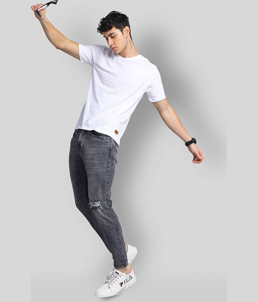 Paul Street Pack of 1 Cotton Blend Slim Fit Men's T-Shirt ( White )