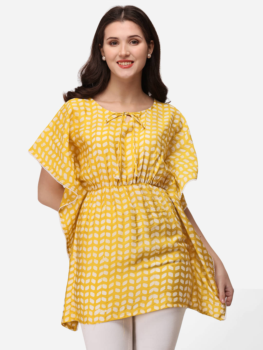     			Prettify Women's Viscose Regular Top ( Yellow )