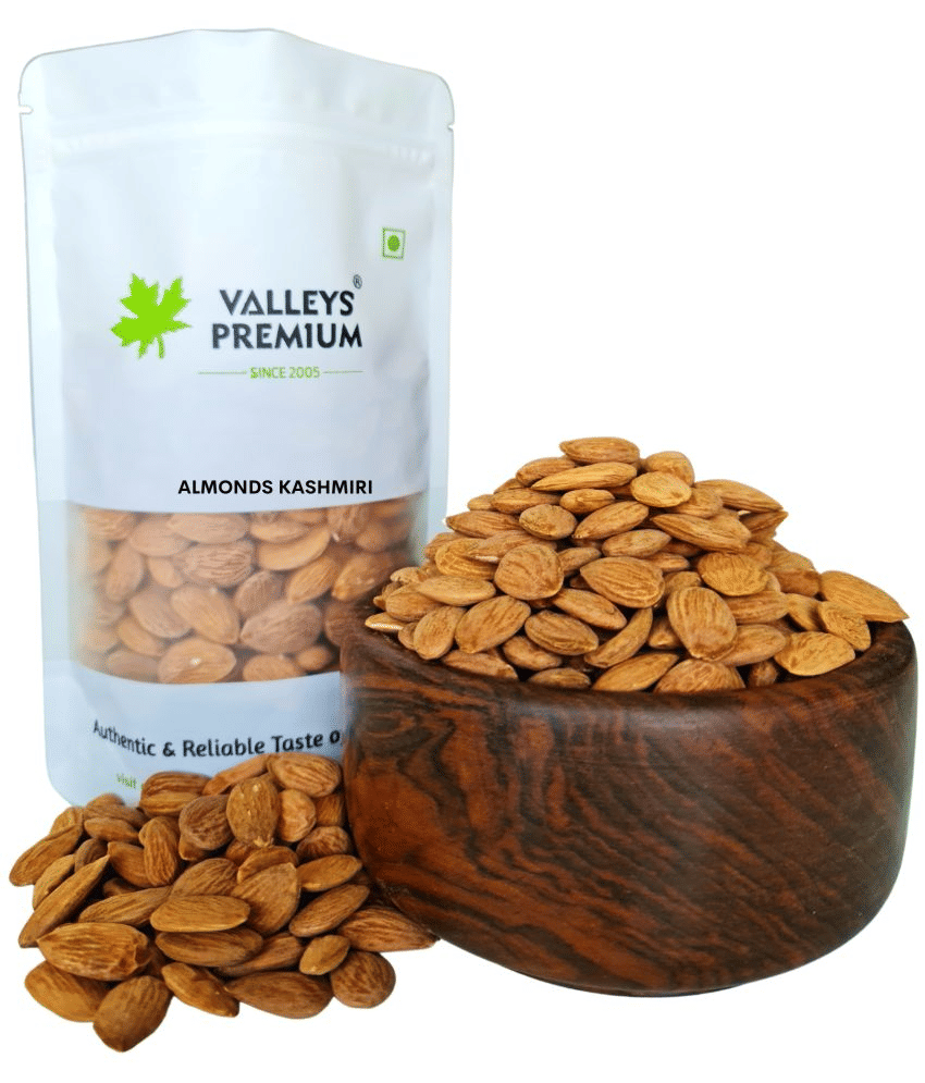 Valleys Premium Kashmiri Almond Kernels Oily and Sweet 400 Grams (BADAM) Almonds     			Valleys Premium Kashmiri Almond Kernels Oily and Sweet 400 Grams (BADAM) Almonds