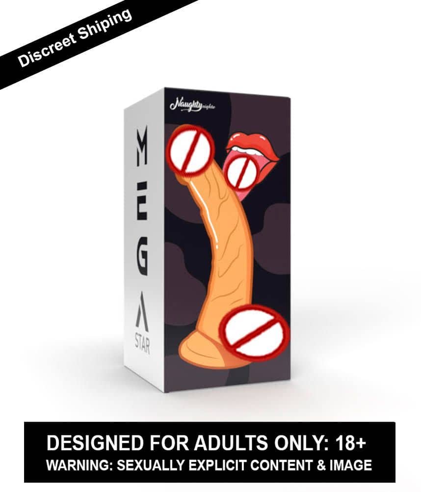 ADULTSCARE ROTATING HEAD REALISTIC 8 INCH DUAL MOTOR DILDO