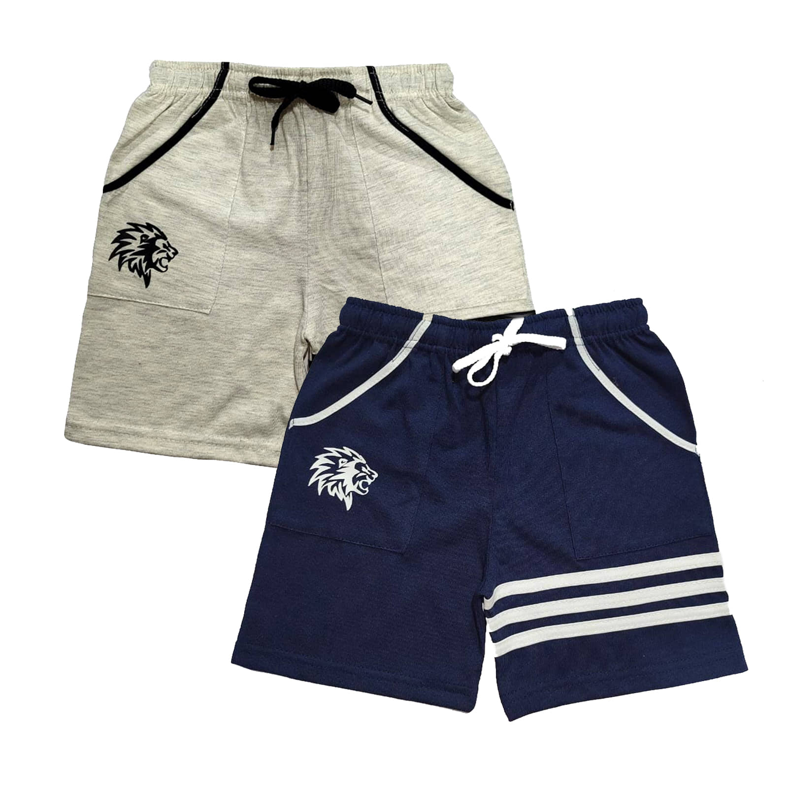 atlans Pack of 2 Cotton Blend Shorts For Boys ( Multi Color ) - Shorts | Buy online on ZillyBuy