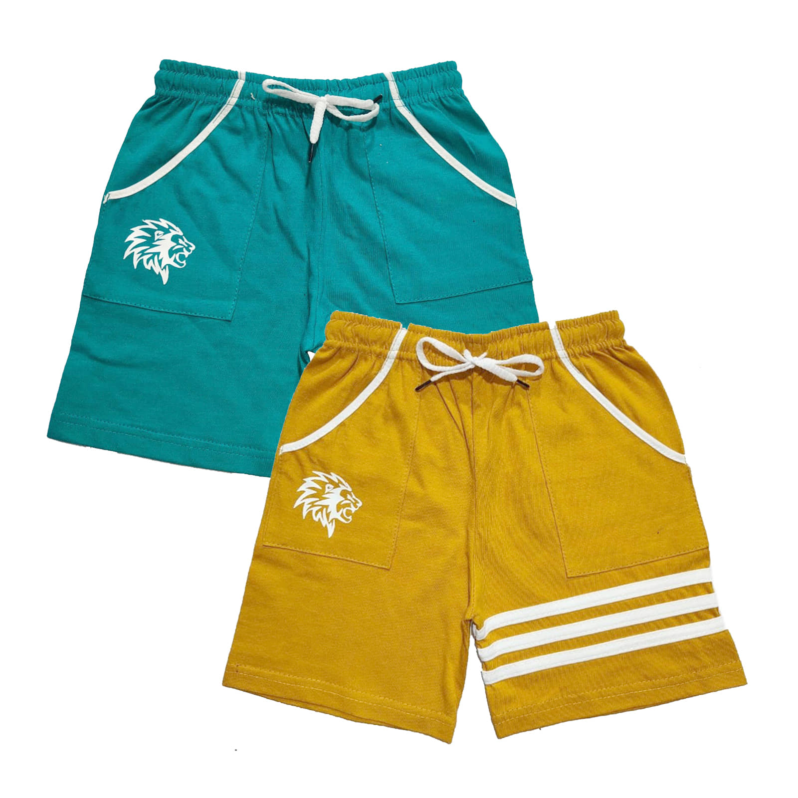 atlans Pack of 2 Cotton Blend Shorts For Boys ( Multi Color ) - Shorts | Buy online on ZillyBuy