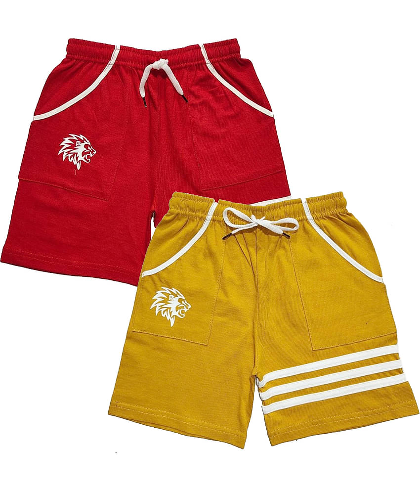atlans Pack of 2 Cotton Blend Shorts For Boys ( Multi Color )
