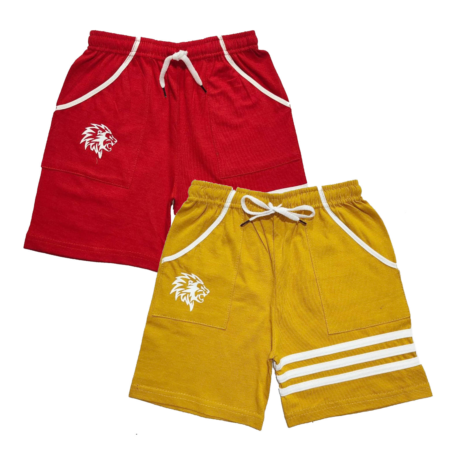 atlans Pack of 2 Cotton Blend Shorts For Boys ( Multi Color ) - Shorts | Buy online on ZillyBuy