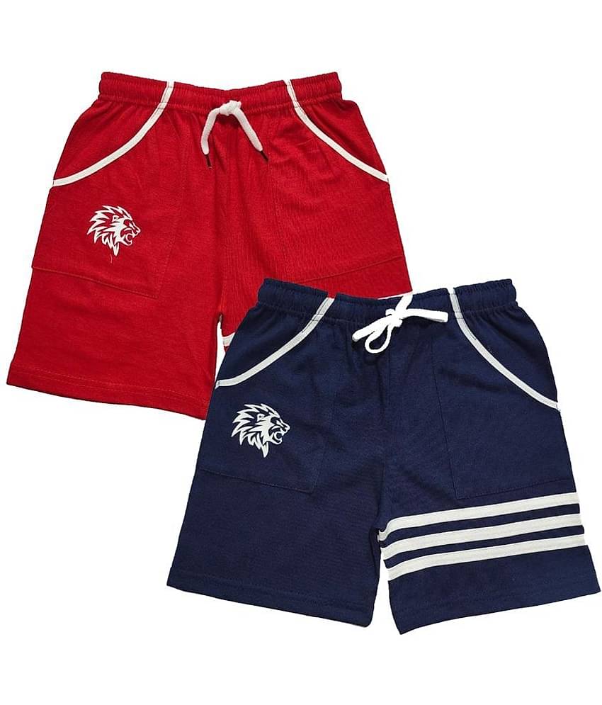 atlans Pack of 2 Cotton Blend Shorts For Boys ( Multi Color )