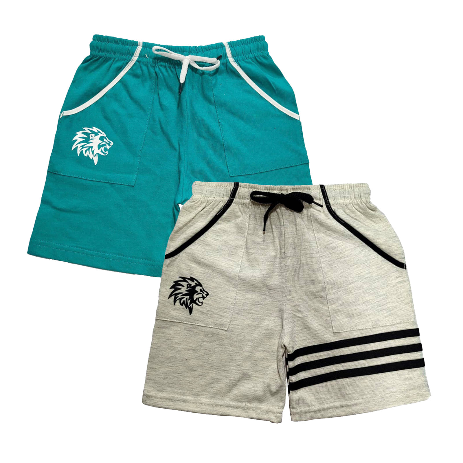 atlans Pack of 2 Cotton Blend Shorts For Boys ( Multi Color ) - Shorts | Buy online on ZillyBuy