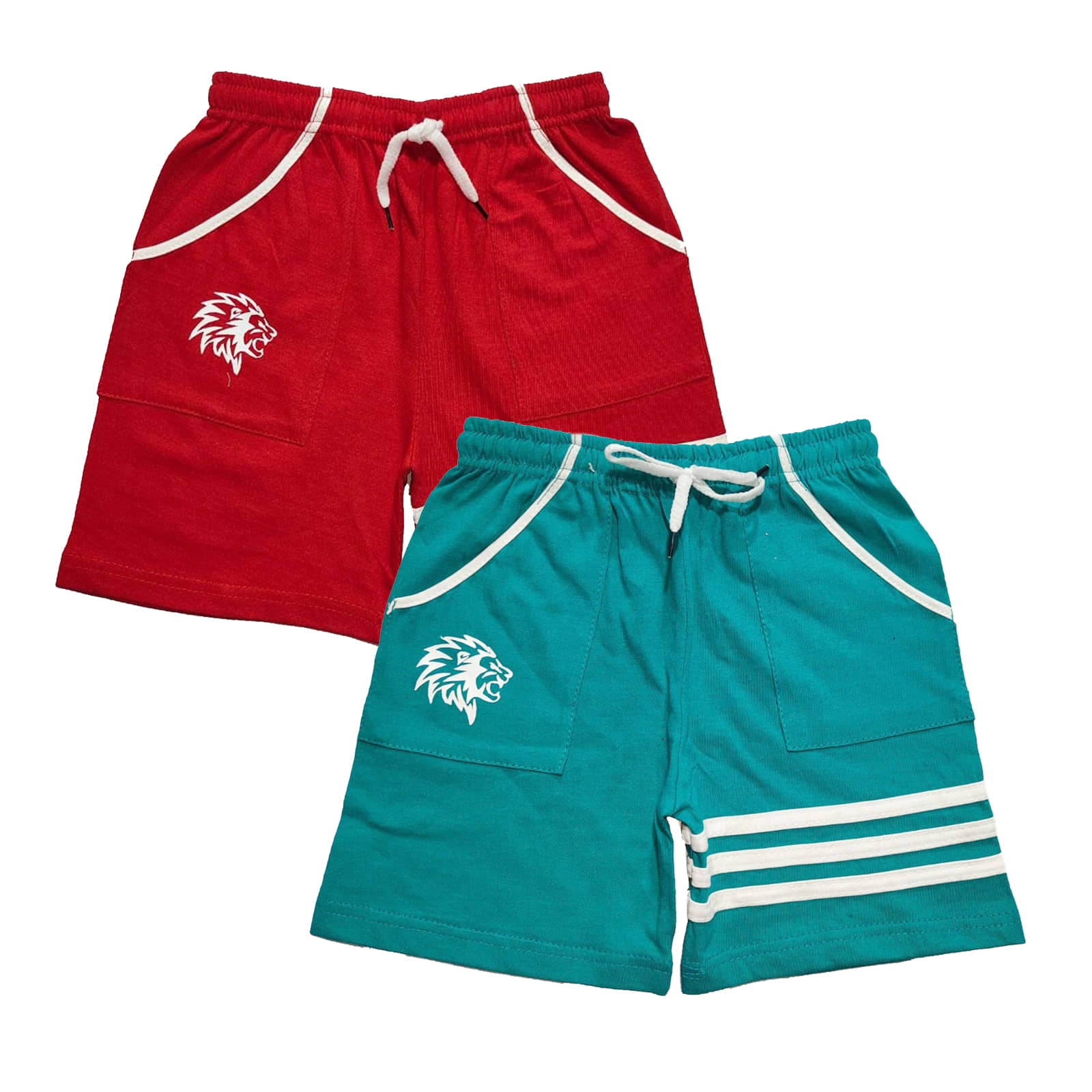 atlans Pack of 2 Cotton Blend Shorts For Boys ( Multi Color ) - Shorts | Buy online on ZillyBuy