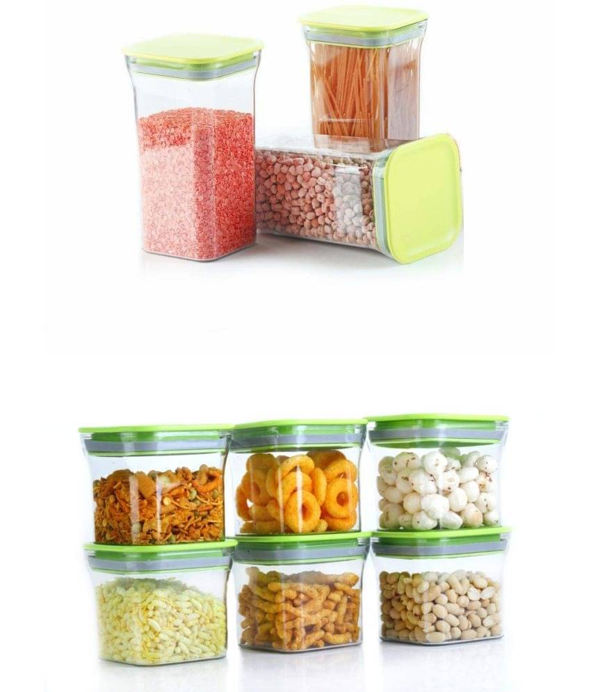 Analog kitchenware - Green Polyproplene Dal Container ( Pack of 9 ) Analog kitchenware - Green Polyproplene Dal Container ( Pack of 9 )