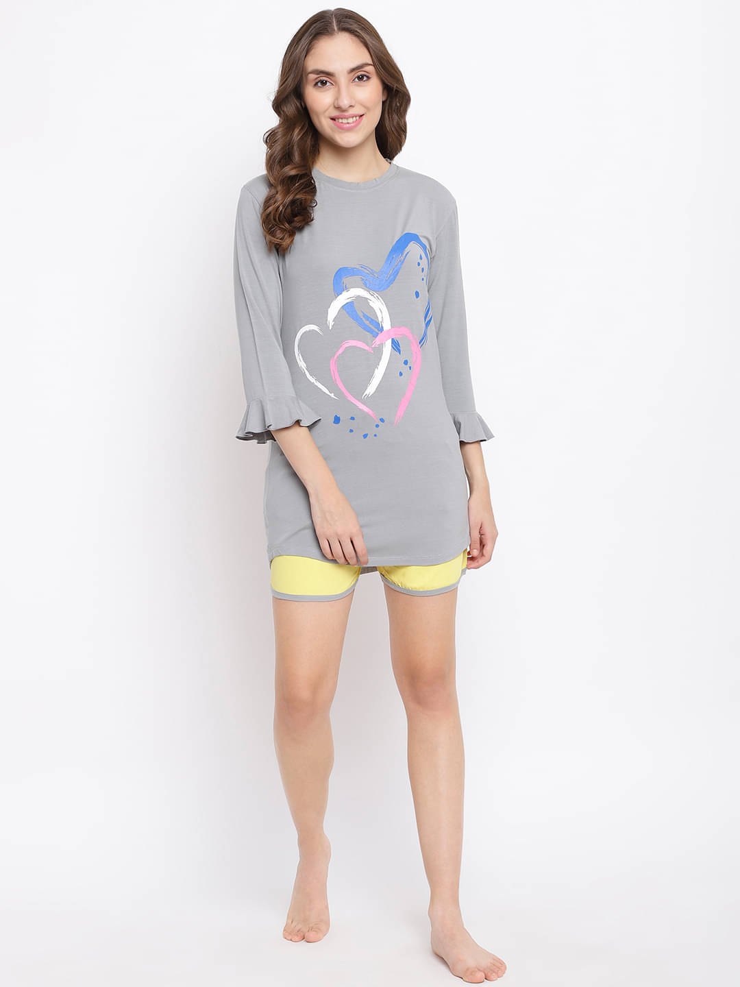     			La Intimo - Grey Modal Women's Nightwear Nightsuit Sets ( Pack of 1 )