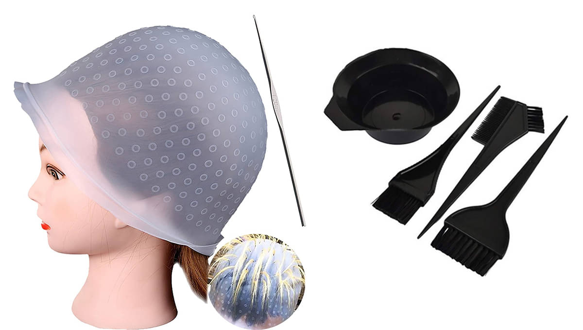 Lenon Highlight Cap Silicone Hair Dye Cap Reusable Multicolor Hair Dyeing Hair Colour Cap with Hooks Home Salon for Women Men Girls Dyeing Hai Lenon Highlight Cap Silicone Hair Dye Cap Reusable Multicolor Hair Dyeing Hair Colour Cap with Hooks Home Salon for Women Men Girls Dyeing Hai