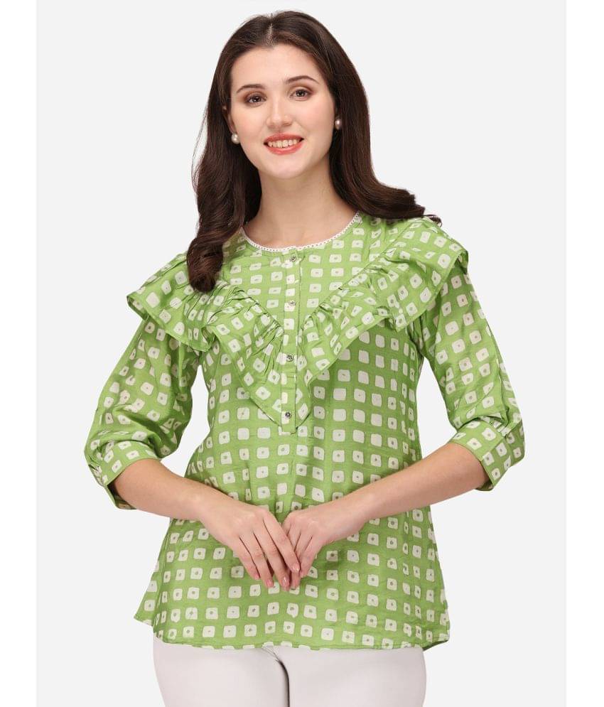 Prettify Women's Viscose Regular Top ( Green ) Prettify Women's Viscose Regular Top ( Green )