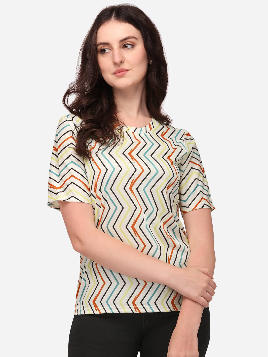 Prettify Women's Cotton Regular Top ( Multicolor )     			Prettify Women's Cotton Regular Top ( Multicolor )