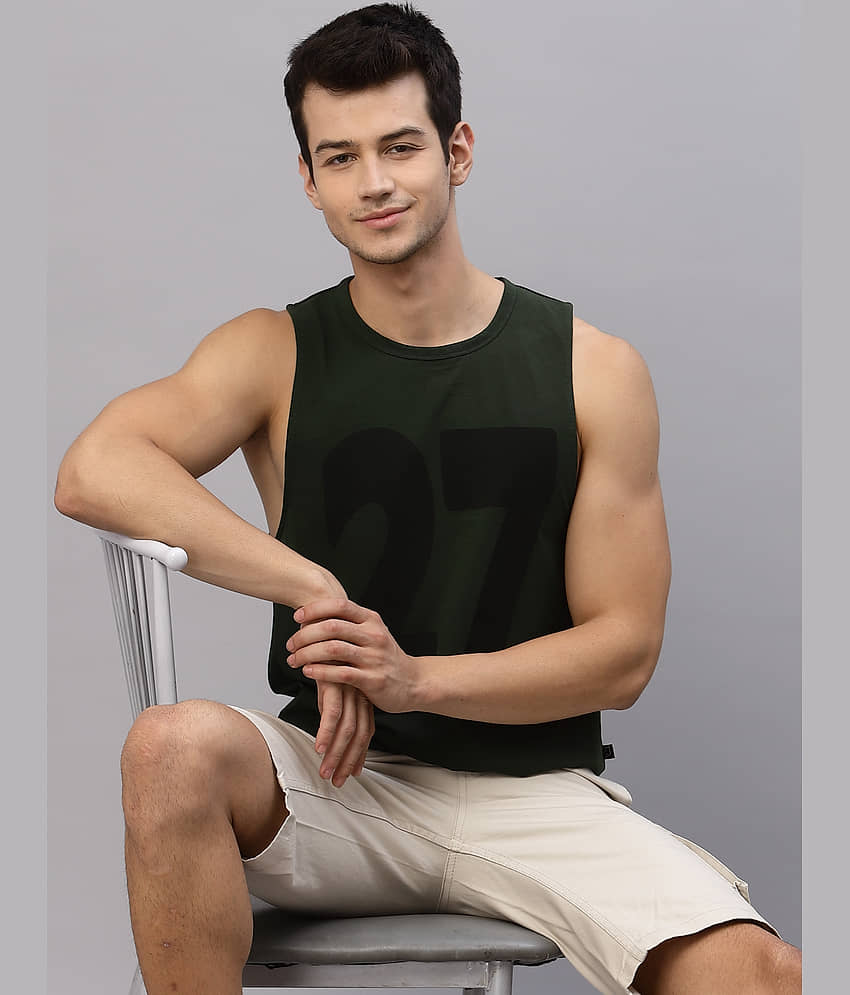 Rigo Pack of 1 Cotton Sleeveless vest For Men ( Green ) - Nightwear & Loungewear | Buy online on ZillyBuy