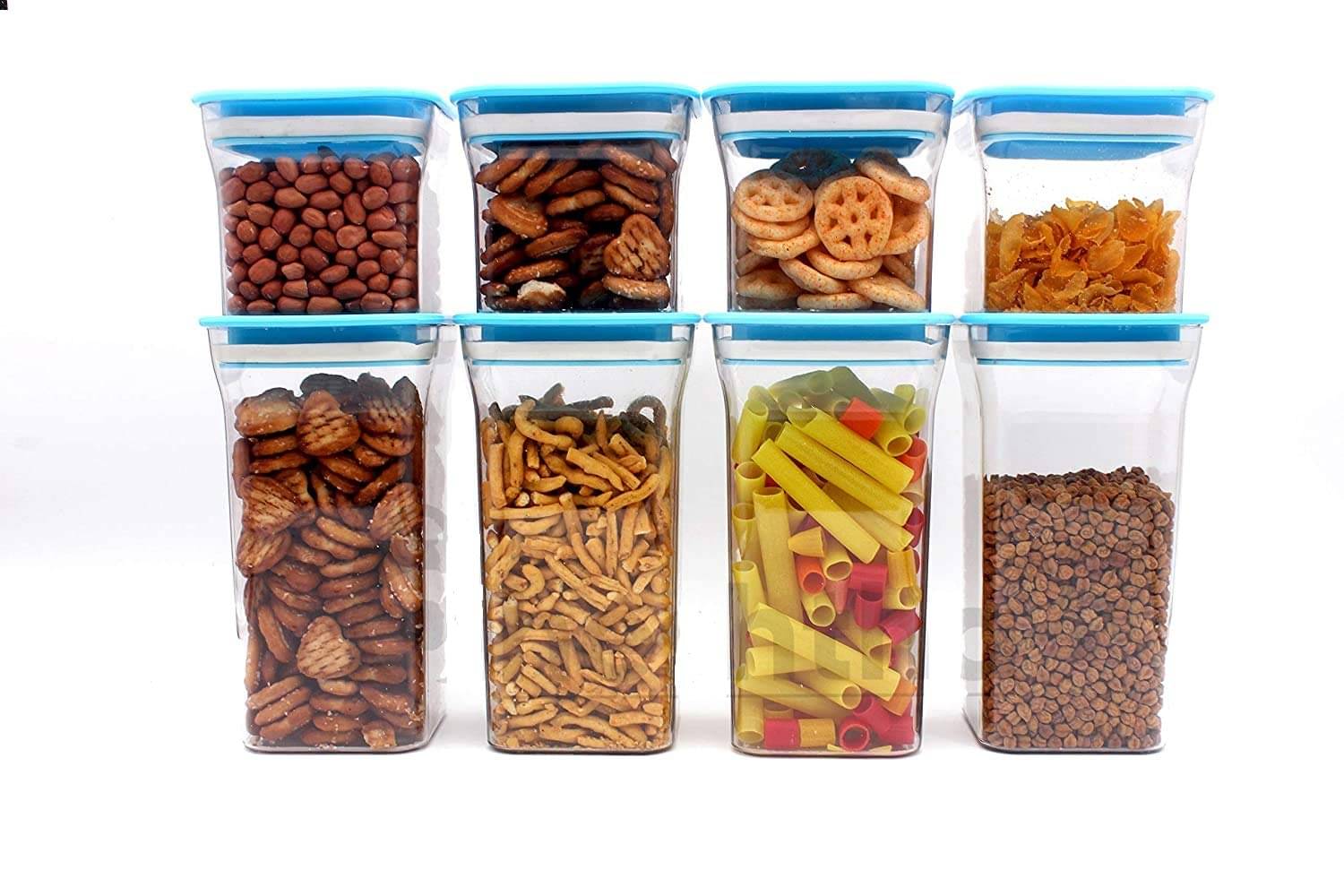     			Analog kitchenware - Light Blue Polyproplene Food Container ( Pack of 8 )