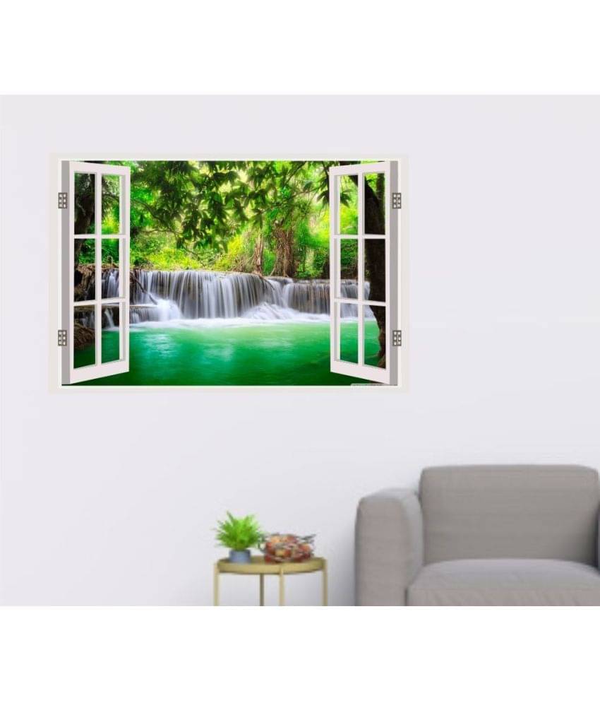 Asmi Collection Beautiful Waterfall Nature Window Illusion Wall Sticker ( 60 x 90 cms ) Asmi Collection Beautiful Waterfall Nature Window Illusion Wall Sticker ( 60 x 90 cms )