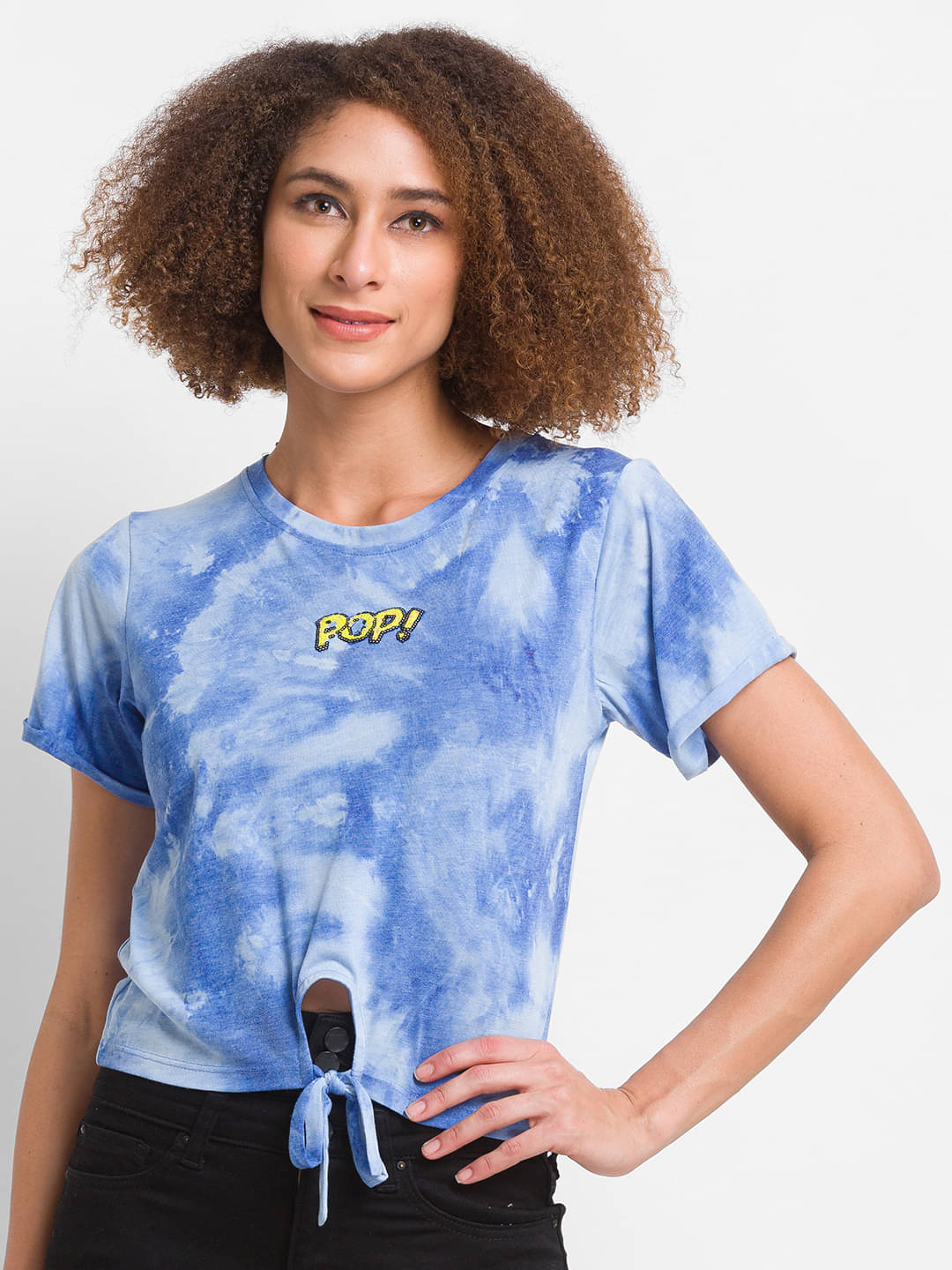     			Globus - Blue Polyester Regular Fit Women's T-Shirt ( Pack of 1 )