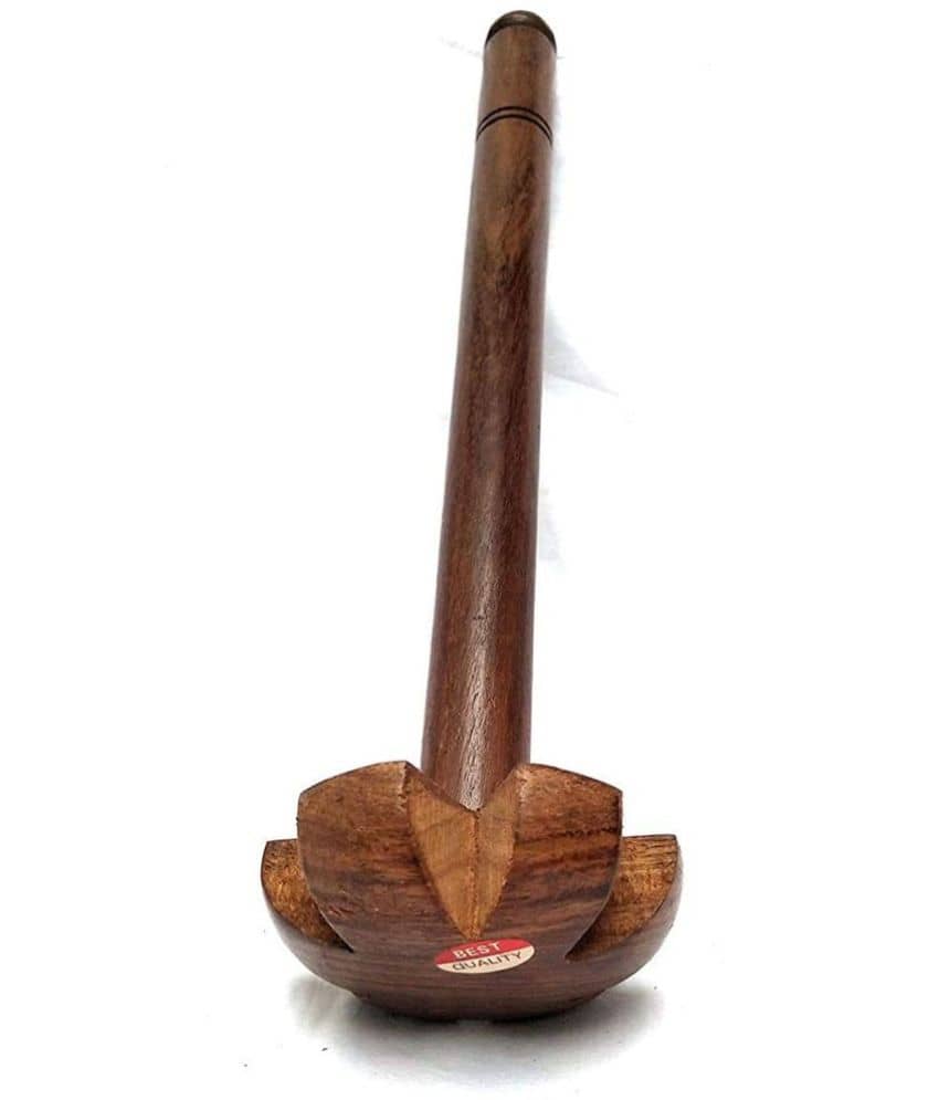 SWH - Brown Wooden Potato Masher ( Pack of 1 )