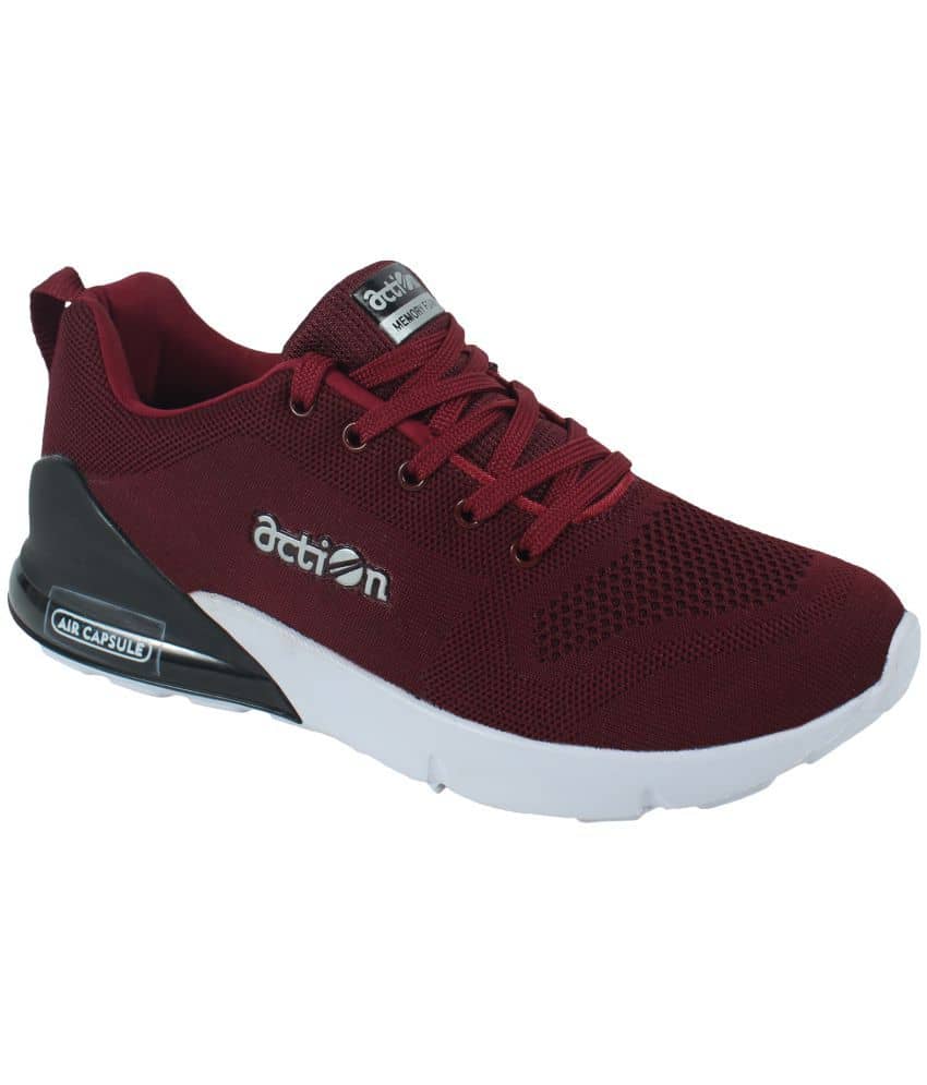Action - AM 1024-Mrn Maroon Men's Sports Running Shoes - Sports Shoes | Buy online on ZillyBuy