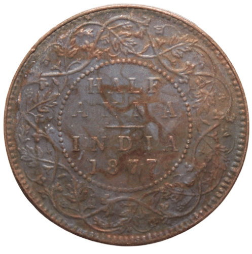     			Flipster - Half Anna (1877) 1 Numismatic Coins