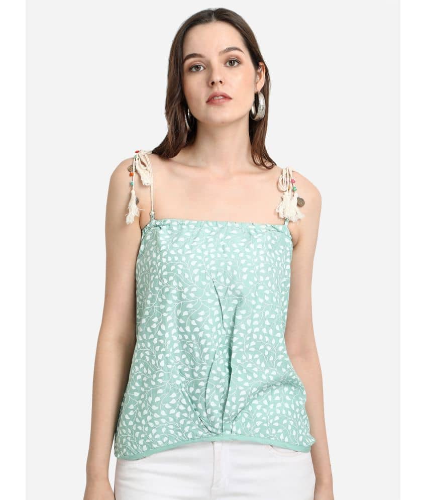 Prettify Women's Rayon Regular Top ( Green )