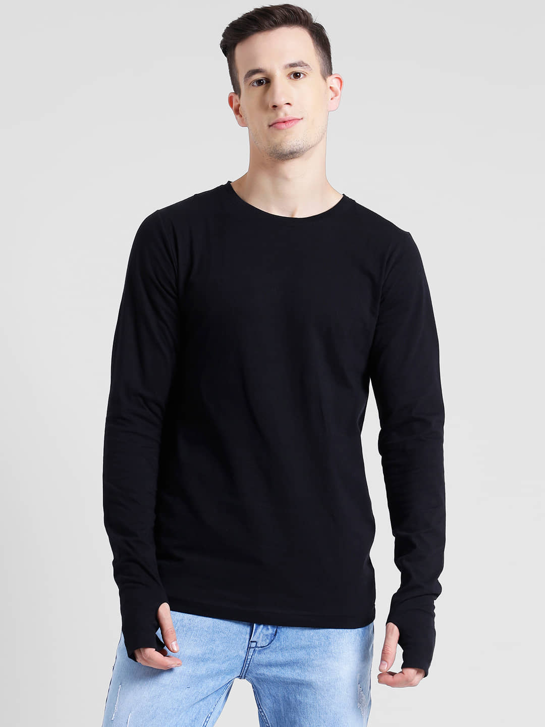 Rigo Pack of 1 Cotton Slim Fit Men's T-Shirt ( Black )