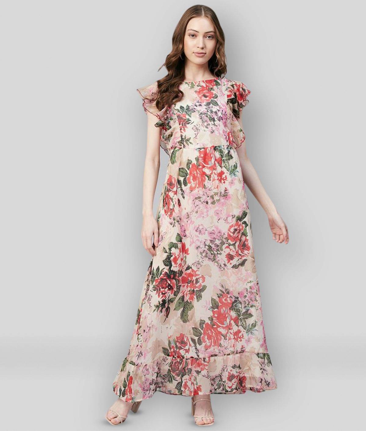 StyleStone Women Chiffon Printed A-line Dress ( Multicolor ) StyleStone Women Chiffon Printed A-line Dress ( Multicolor )