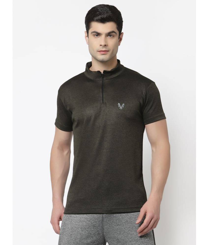     			Uzarus - Military Green Polyester Regular Fit Men's Sports T-Shirt ( Pack of 1 )