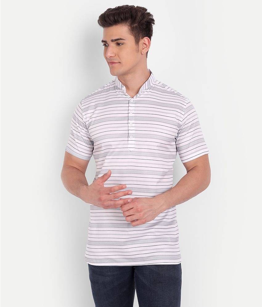     			Vida Loca - White Cotton Slim Fit Men's Casual Shirt ( Pack of 1 )